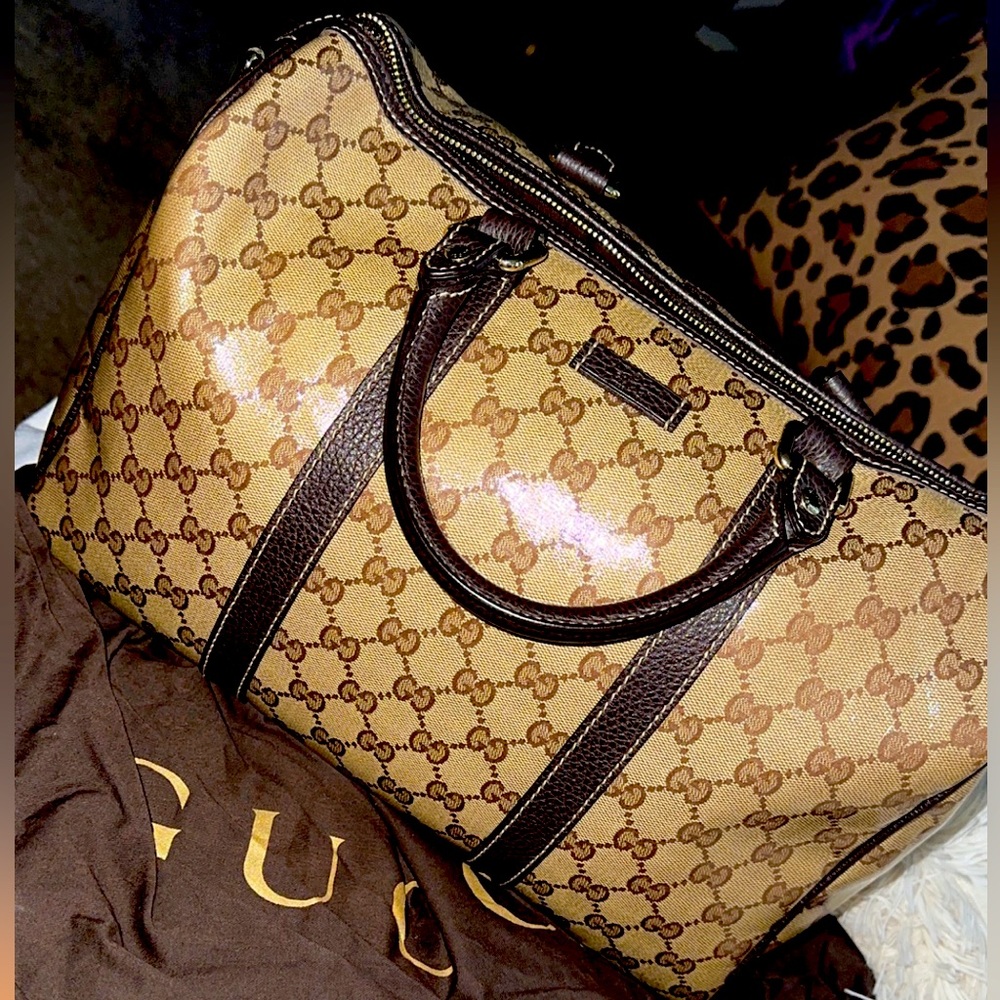 Gucci GG Crystal Medium Boston Bag